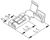 HS United European Connectors - Winkelflachsteckhlse 92.810.116