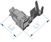 HS United European Connectors - Winkeldoppelflachkontakt 90.632.126.600