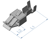 HS United European Connectors - Doppelflachkontakt 90.438.114