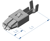 HS United European Connectors - Doppelflachkontakt 97.858.124.610