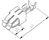 HS United European Connectors - Doppelflachkontakt 97.638.124.610