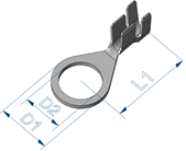 HS United European Connectors - Ring cable lug 26.513.110